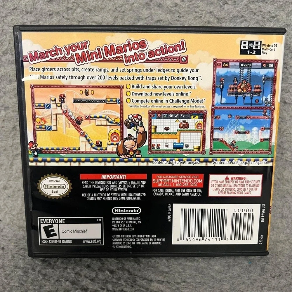 Mario vs. Donkey Kong: Mini-Land Mayhem! Nintendo DS Puzzle‎ Video Game *Tested*